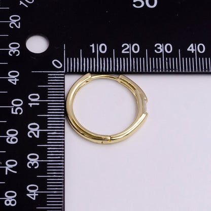 14K Gold Filled 25mm Clear Baguette CZ Endless Hoop Earrings | AD1126 AD666