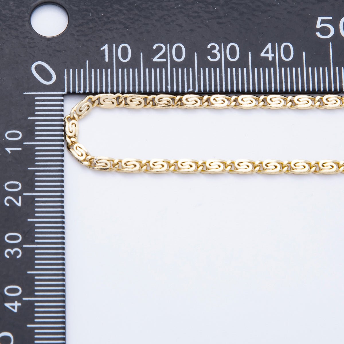 14K Gold Filled 2.5mm Minimalist Scroll Chain 18 Inch Necklace | WA-04195