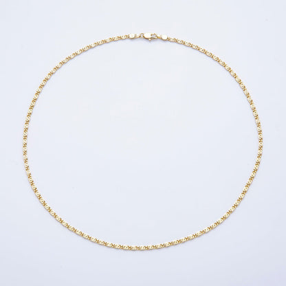 14K Gold Filled 2.5mm Minimalist Scroll Chain 18 Inch Necklace | WA-04195