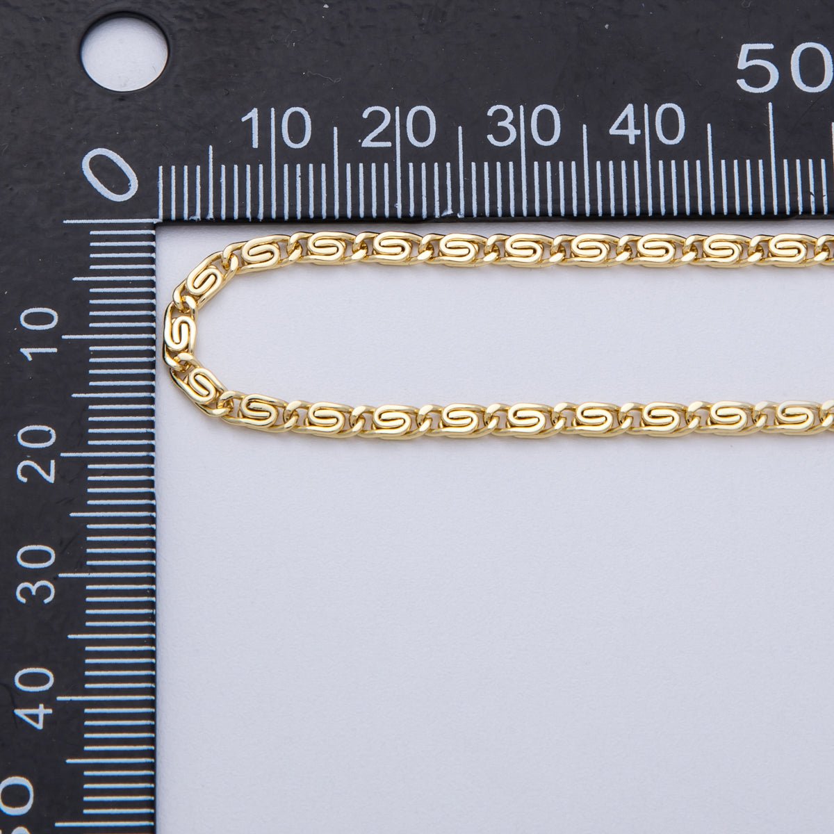 14K Gold Filled 2.5mm Minimalist Scroll Unfinished Chain by Yard | Roll-1826
