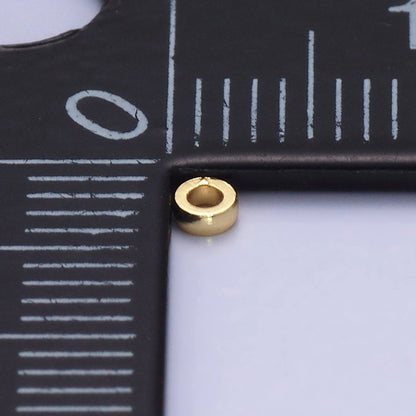 14K Gold Filled 2.5mm Rhondelle Mini Minimalist Bead Pack(50pcs) | B876