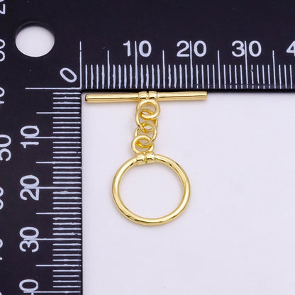 14K Gold Filled 28mm Lined OT Toggle Clasps Closure Jewelry Findings | Z346