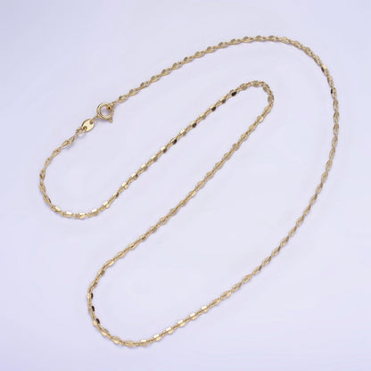 14K Gold Filled 2mm Unique Link 18 Inch Necklace | WA-2466