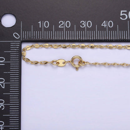 14K Gold Filled 2mm Unique Link 18 Inch Necklace | WA-2466