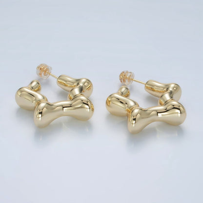 30mm Celestial Star C-Shaped Hoop Earrings in Gold &amp; Silver | AD684 AD685
