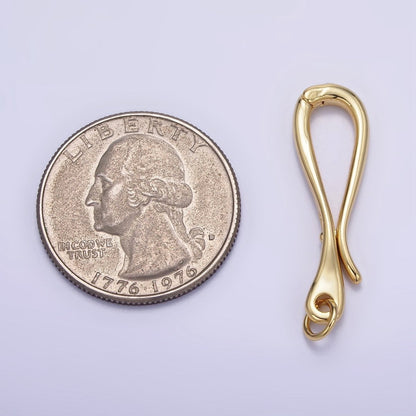 14K Gold Filled 30mm Curved Snap Latch Closure Findings | Z343
