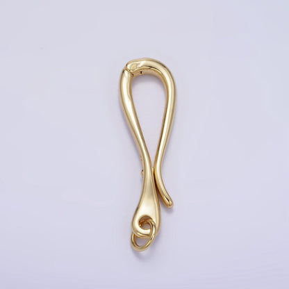 14K Gold Filled 30mm Curved Snap Latch Closure Findings | Z343