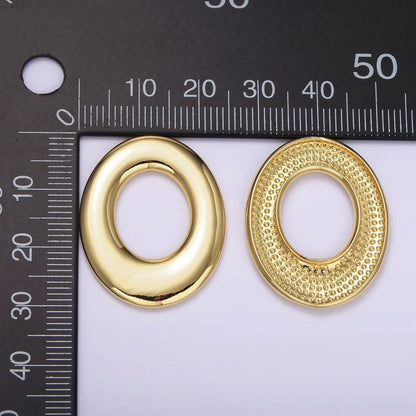 14K Gold Filled 30mm Open Oblong Cable Link Charm Jewelry Finding Supply | Z620