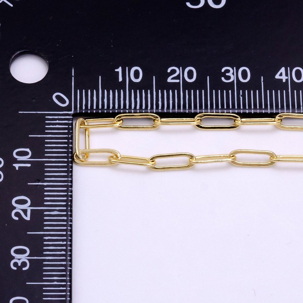 14K Gold Filled 3mm Minimalist Paperclip Unfinished Chain For Jewelry Making | ROLL-1454