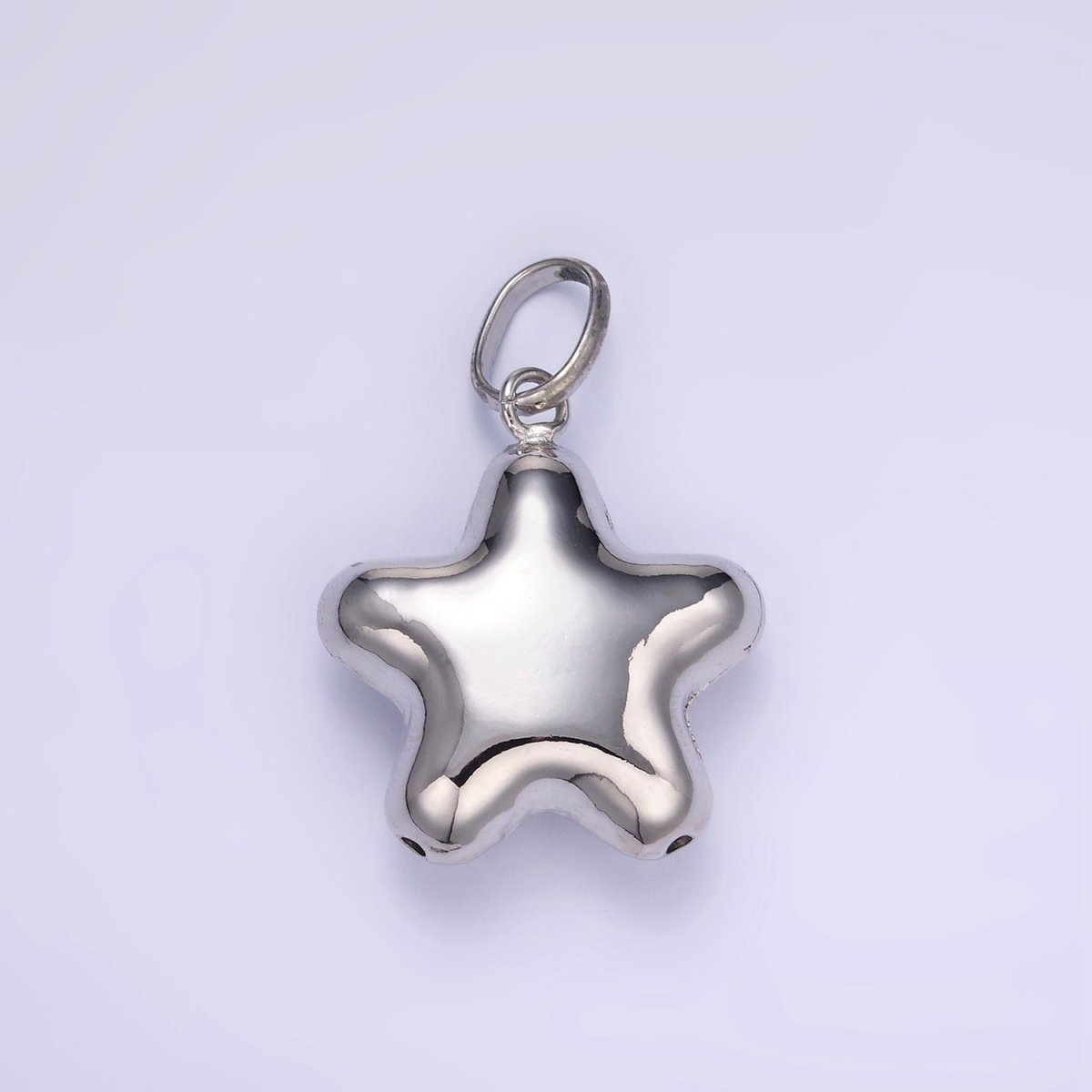 14K Gold Filled 40mm Celestial Star Minimalist Puffed Pendant in Gold &amp; Silver | AA1315 AA1316