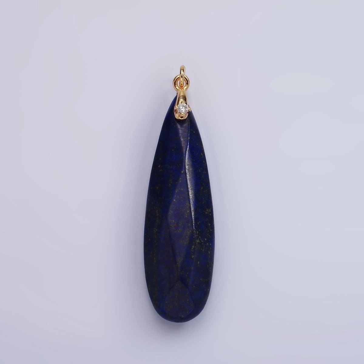 14K Gold Filled 45mm Natural Gemstone Teardrop Briolette Beads Charm | AC921 - AC927