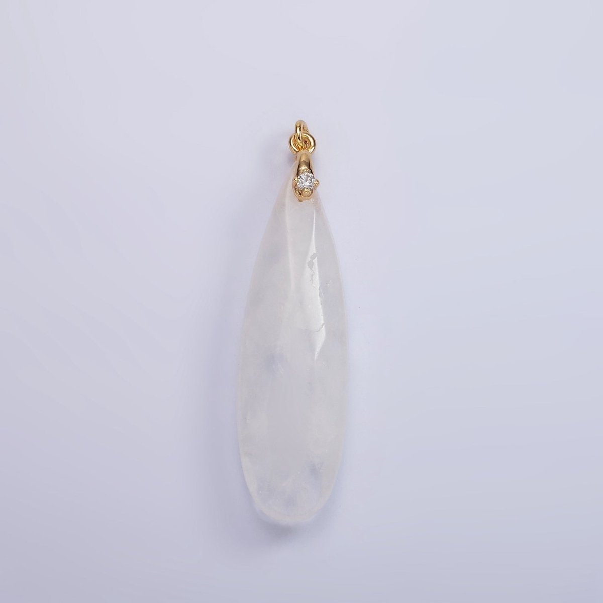 14K Gold Filled 45mm Natural Gemstone Teardrop Briolette Beads Charm | AC921 - AC927