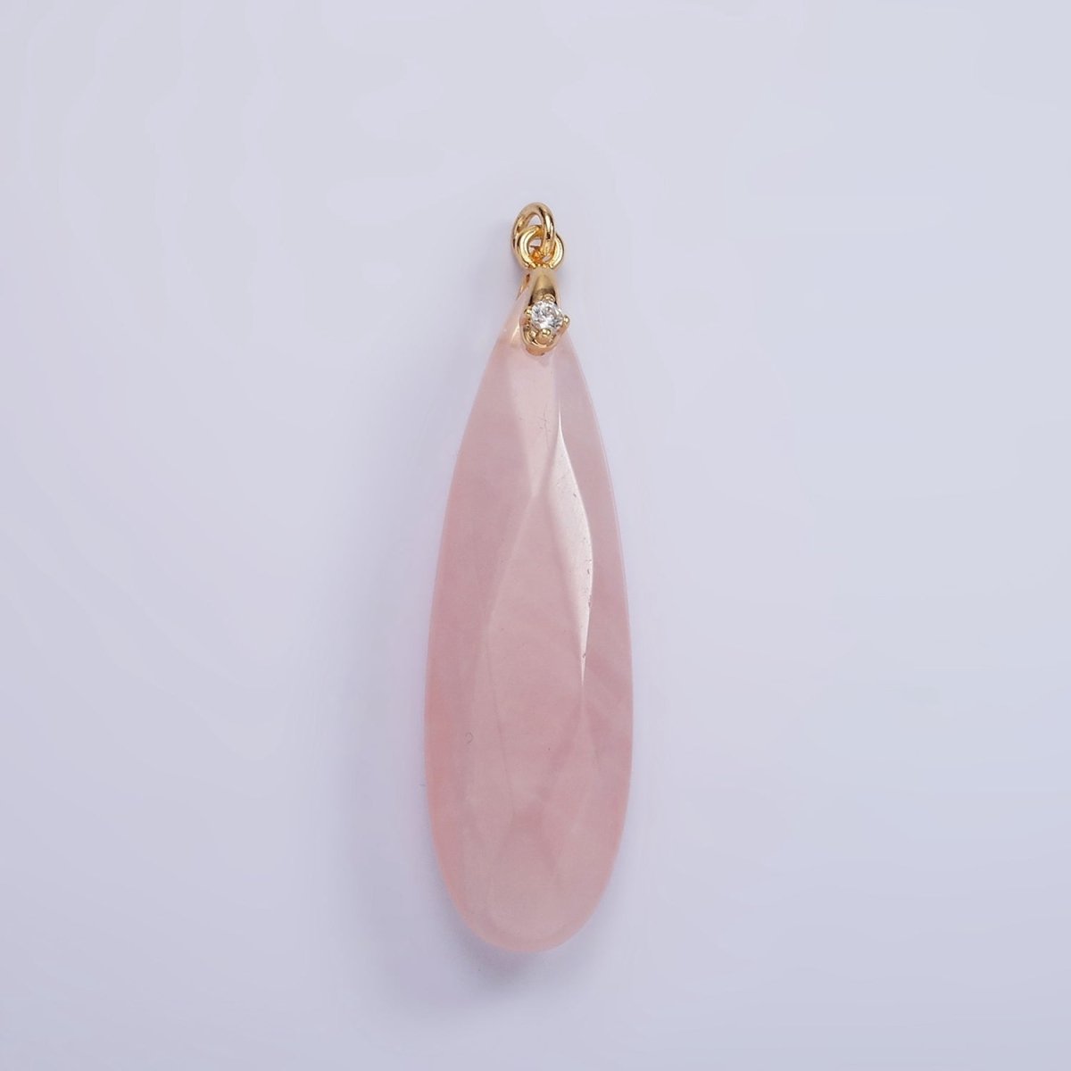 14K Gold Filled 45mm Natural Gemstone Teardrop Briolette Beads Charm | AC921 - AC927