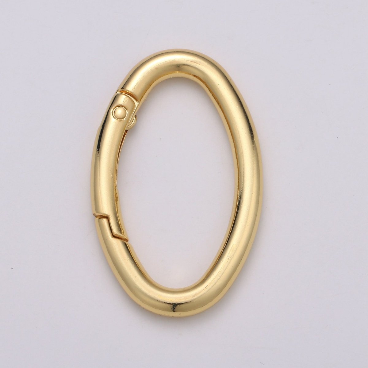 14K Gold Filled 48mm Oval Oblong Push Spring Gate Jewelry Findings in Gold &amp; Silver | L042 L043