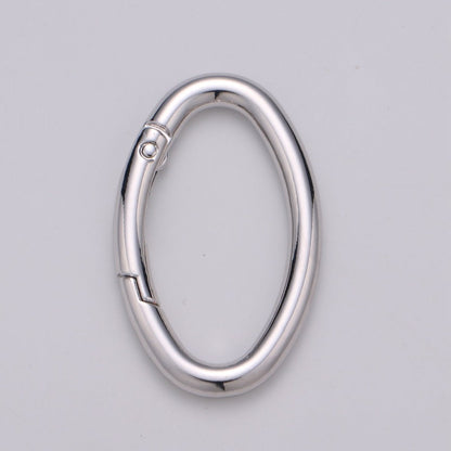 14K Gold Filled 48mm Oval Oblong Push Spring Gate Jewelry Findings in Gold &amp; Silver | L042 L043