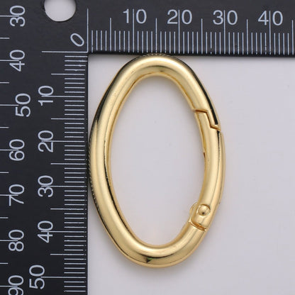 14K Gold Filled 48mm Oval Oblong Push Spring Gate Jewelry Findings in Gold &amp; Silver | L042 L043