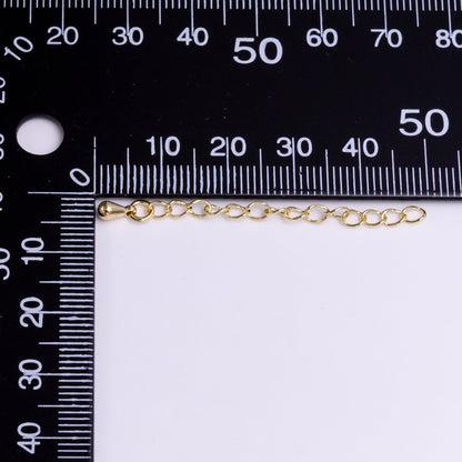 14K Gold Filled 50mm Teardrop Chain Extender Jewelry Making Supply | Z-384