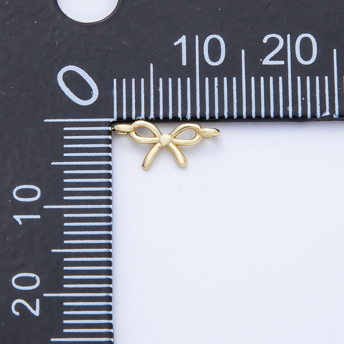 14K Gold Filled 5mm Mini Ribbon Bow Connector | Y173