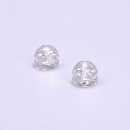 14K Gold Filled 5mm Rubber Backings Earrings Finding Supply Pack in Gold &amp; Silver | Z621 Z622