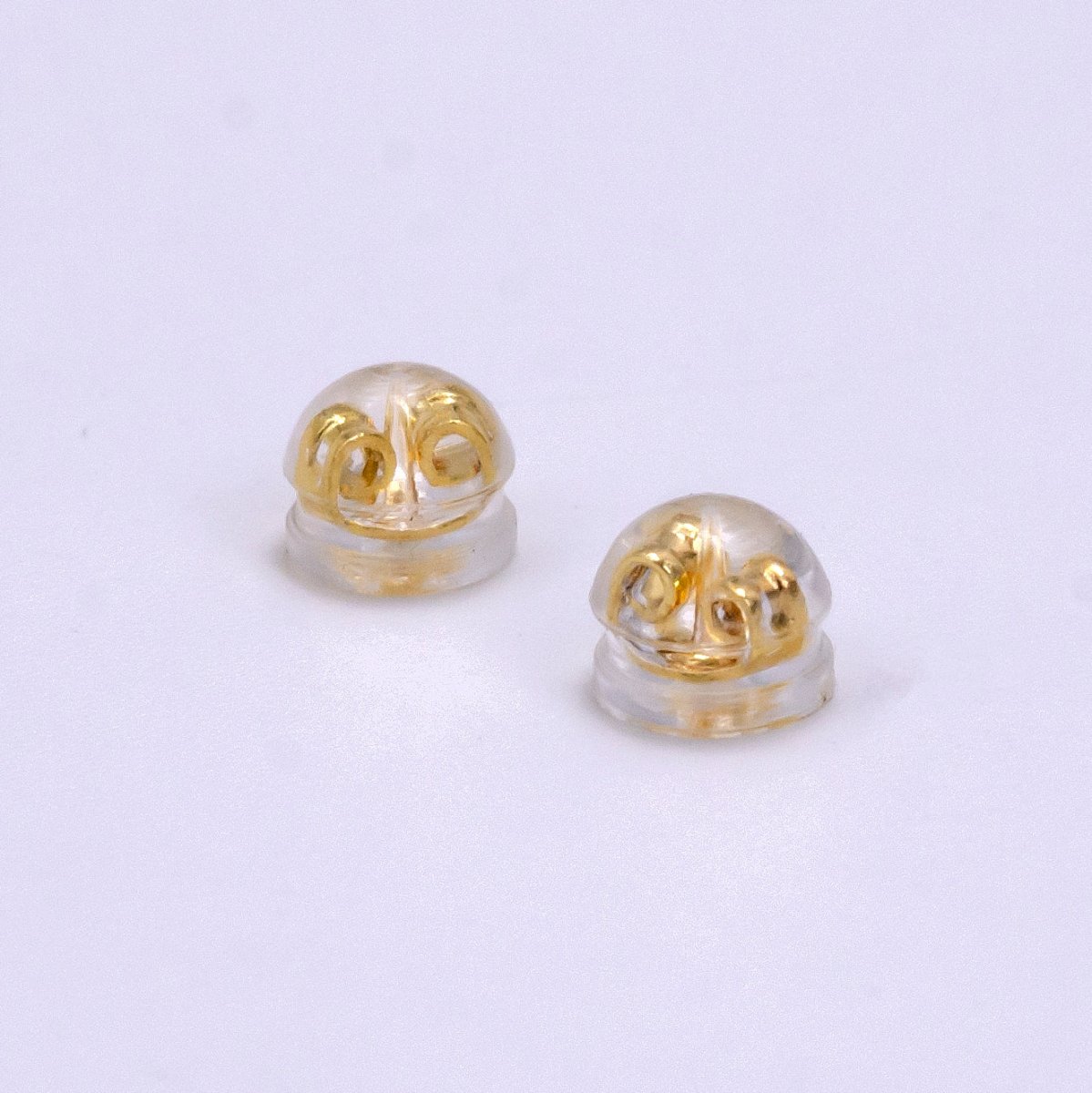 14K Gold Filled 5mm Rubber Backings Earrings Finding Supply Pack in Gold &amp; Silver | Z621 Z622