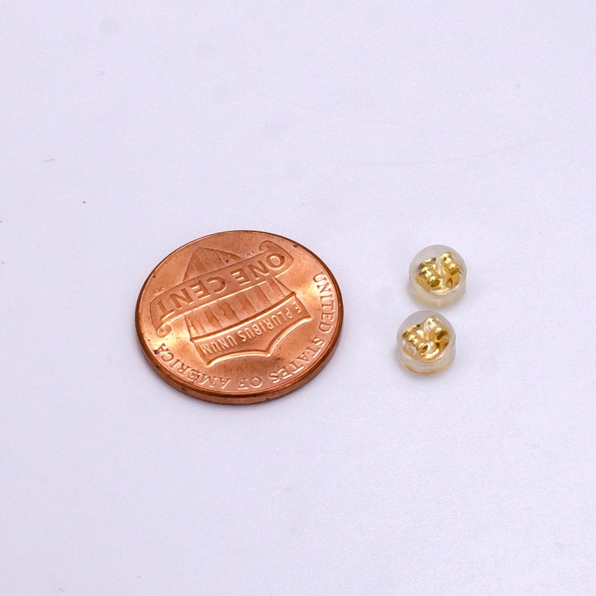 14K Gold Filled 5mm Rubber Backings Earrings Finding Supply Pack in Gold &amp; Silver | Z621 Z622