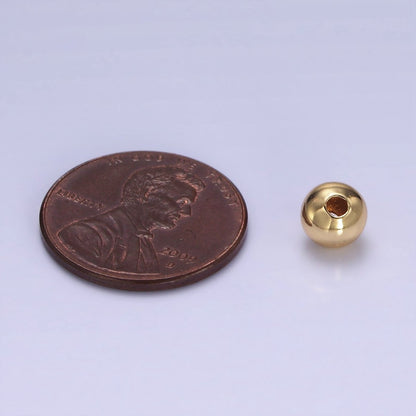 14K Gold Filled 6mm Round Ball Spacer Bead | Z681