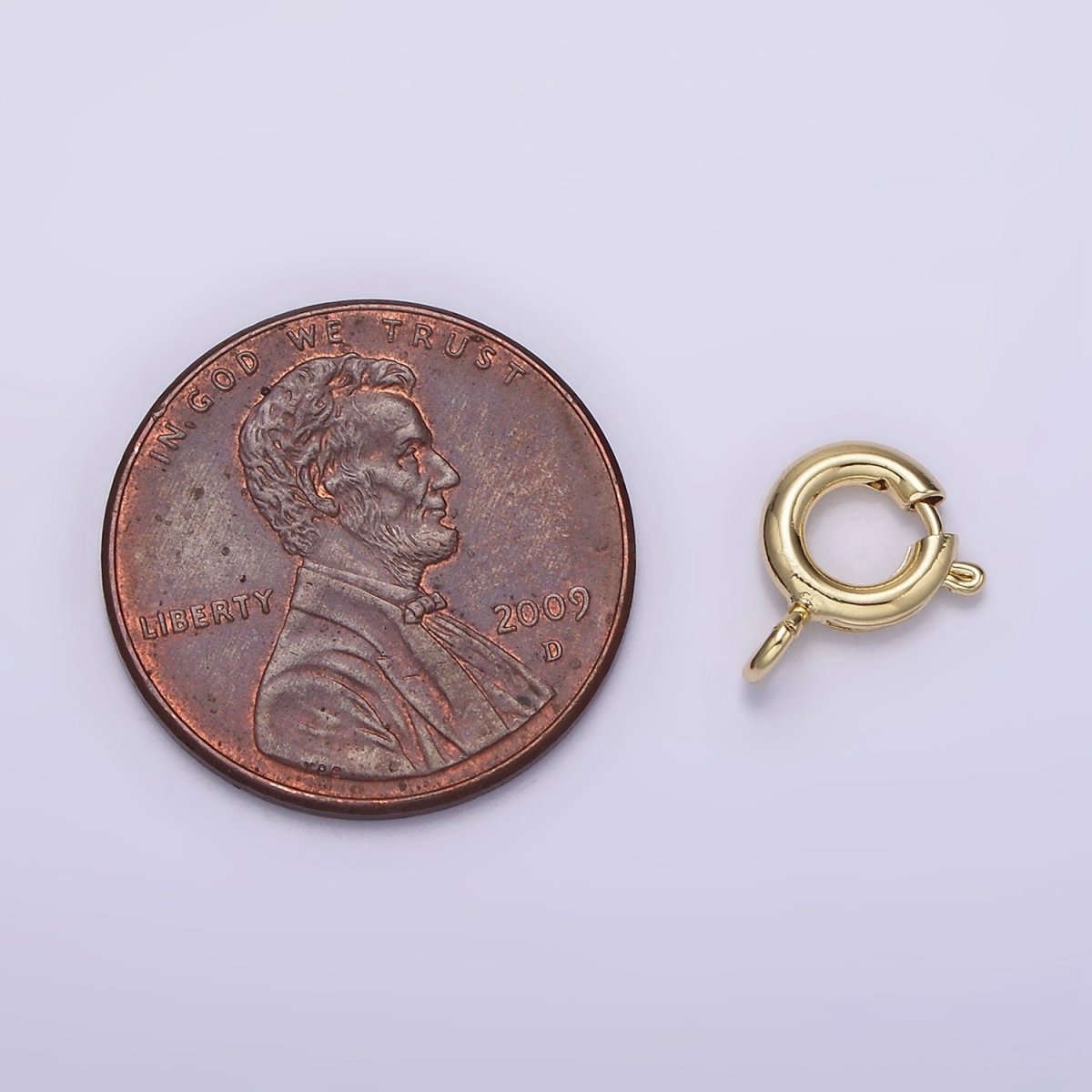 14K Gold Filled 7mm Round Spring Ring Closure Jewelry Making Findings Supply | Z-540