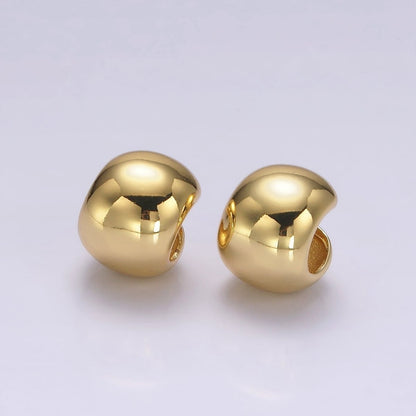 14K Gold Filled 8.7mm Wide Rounded Modern 1 Piece Ear Cuff Earrings | AI153