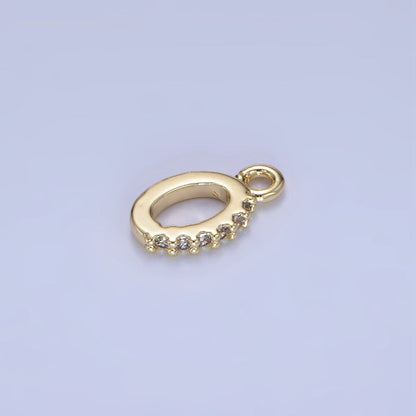 14K Gold Filled 8mm Micro Paved CZ Bail Open Loop Findings | Z744