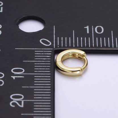 14K Gold Filled 9mm Mini Flat Cartilage Huggie Earrings | AE808