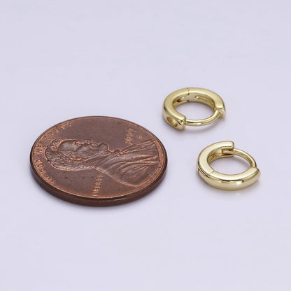 14K Gold Filled 9mm Mini Flat Cartilage Huggie Earrings | AE808