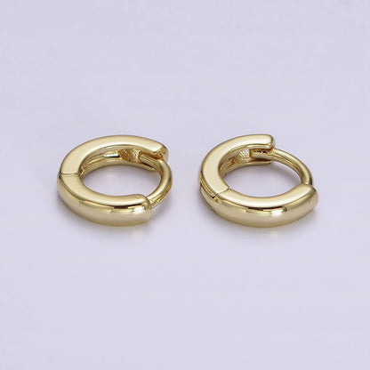 14K Gold Filled 9mm Mini Flat Cartilage Huggie Earrings | AE808
