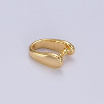 14K Gold Filled 9mm Snap Bail Minimalist Charm Holder Findings | Z584