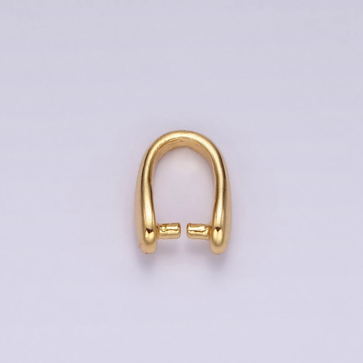 14K Gold Filled 9mm Snap Bail Minimalist Charm Holder Findings | Z584