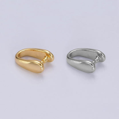 14K Gold Filled 9mm Snap Bail Minimalist Charm Holder Findings | Z584