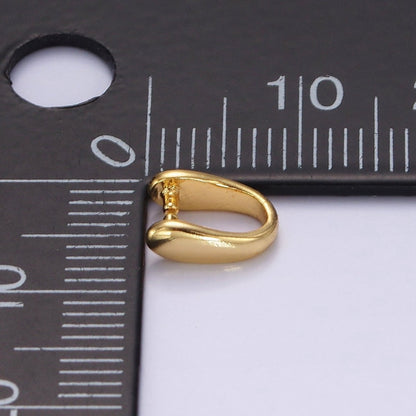 14K Gold Filled 9mm Snap Bail Minimalist Charm Holder Findings | Z584