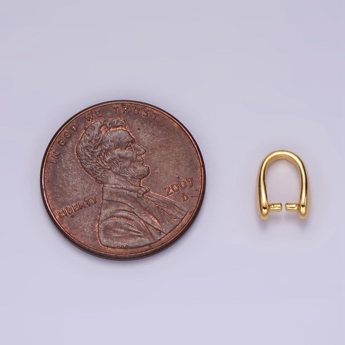 14K Gold Filled 9mm Snap Bail Minimalist Charm Holder Findings | Z584