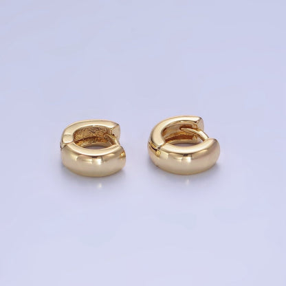 14K Gold Filled 9mm Wide Minimalist Cartilage Huggie Earrings | AB1333