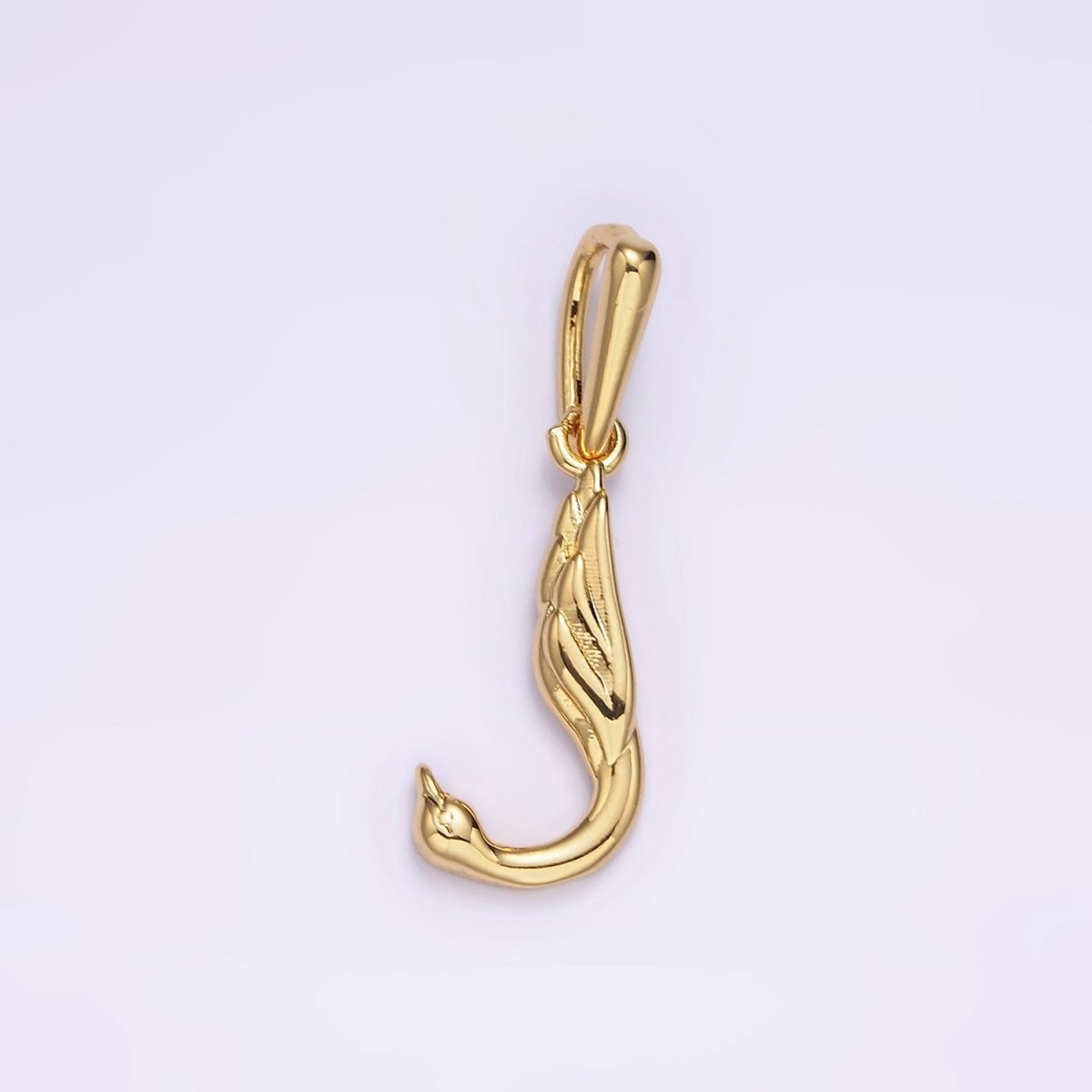 14K Gold Filled A-Z Initial Letter Angel Wings Inspired Charm Personalized Alphabet Pendant | A-976-A-988