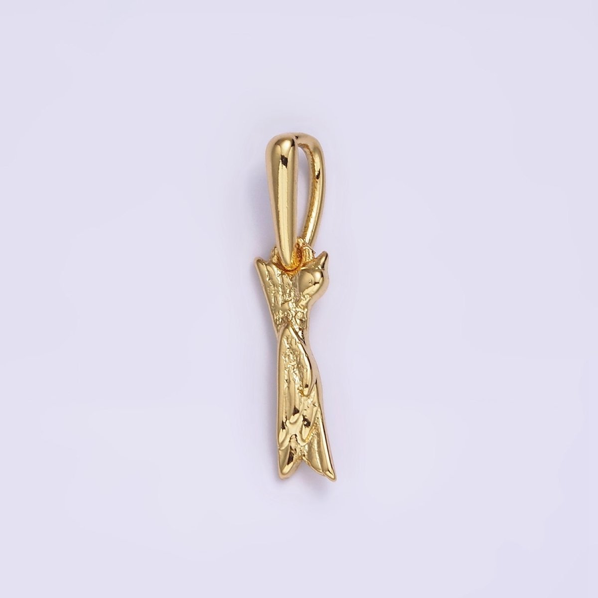 14K Gold Filled A-Z Initial Letter Angel Wings Inspired Charm Personalized Alphabet Pendant | A-976-A-988