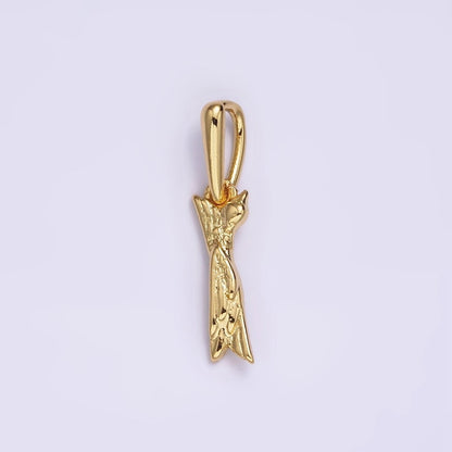 14K Gold Filled A-Z Initial Letter Angel Wings Inspired Charm Personalized Alphabet Pendant | A-976-A-988