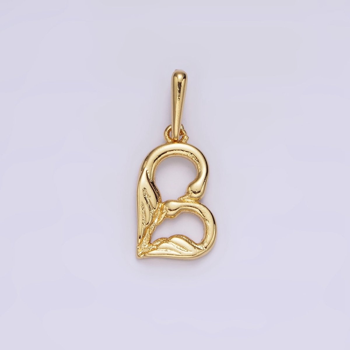 14K Gold Filled A-Z Initial Letter Angel Wings Inspired Charm Personalized Alphabet Pendant | A-976-A-988