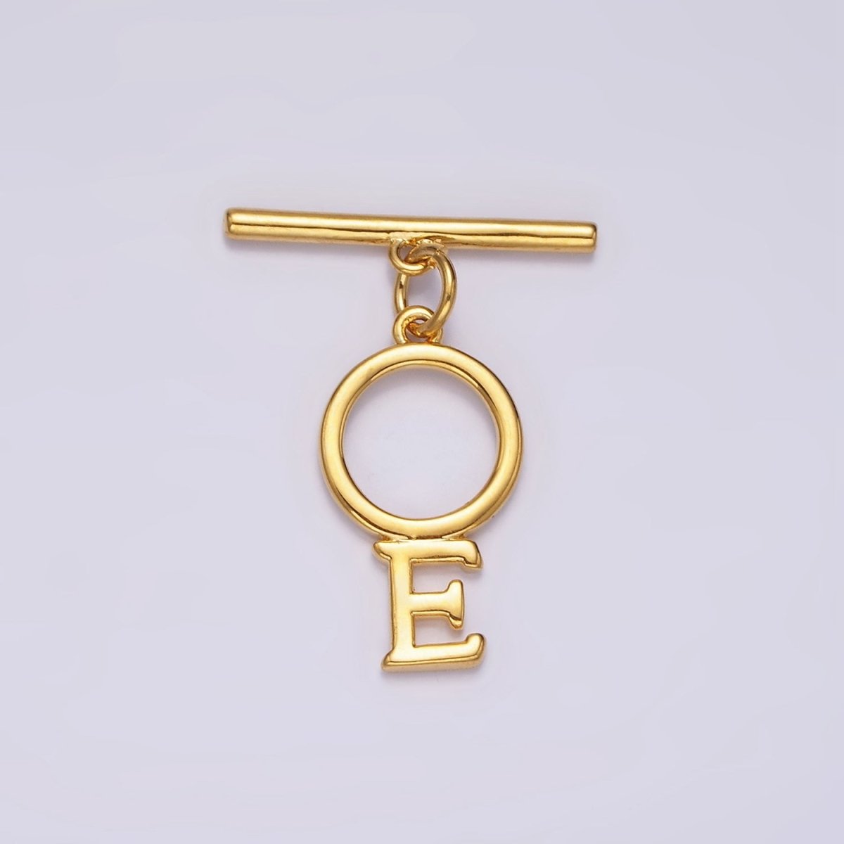 24K Gold Filled Toggle Clasps A-Z Letter Initial Minimalist Closure Findings | A1093 - A1105