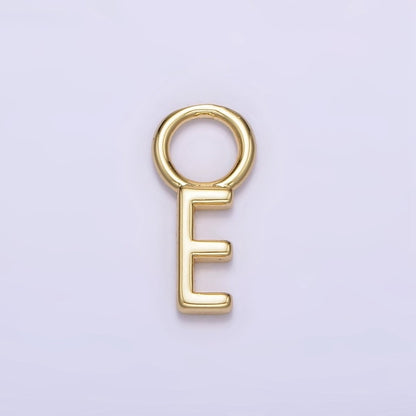 14K Gold Filled A-Z Initial Letters Rounded Bail Personalized Earring Charm | A-989-A-A1001