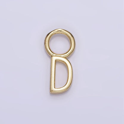14K Gold Filled A-Z Initial Letters Rounded Bail Personalized Earring Charm | A-989-A-A1001