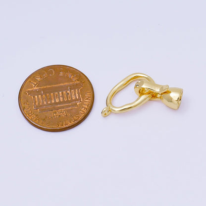 14K Gold Filled Abstract Oblong Snap Latch Findings Set | Z784