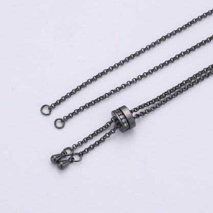 14k Gold Filled Adjustable Bracelet Half finished Chain Bracelet rubber stopper Silver Rolo Chain Wholesale 1pc K-843 K-844