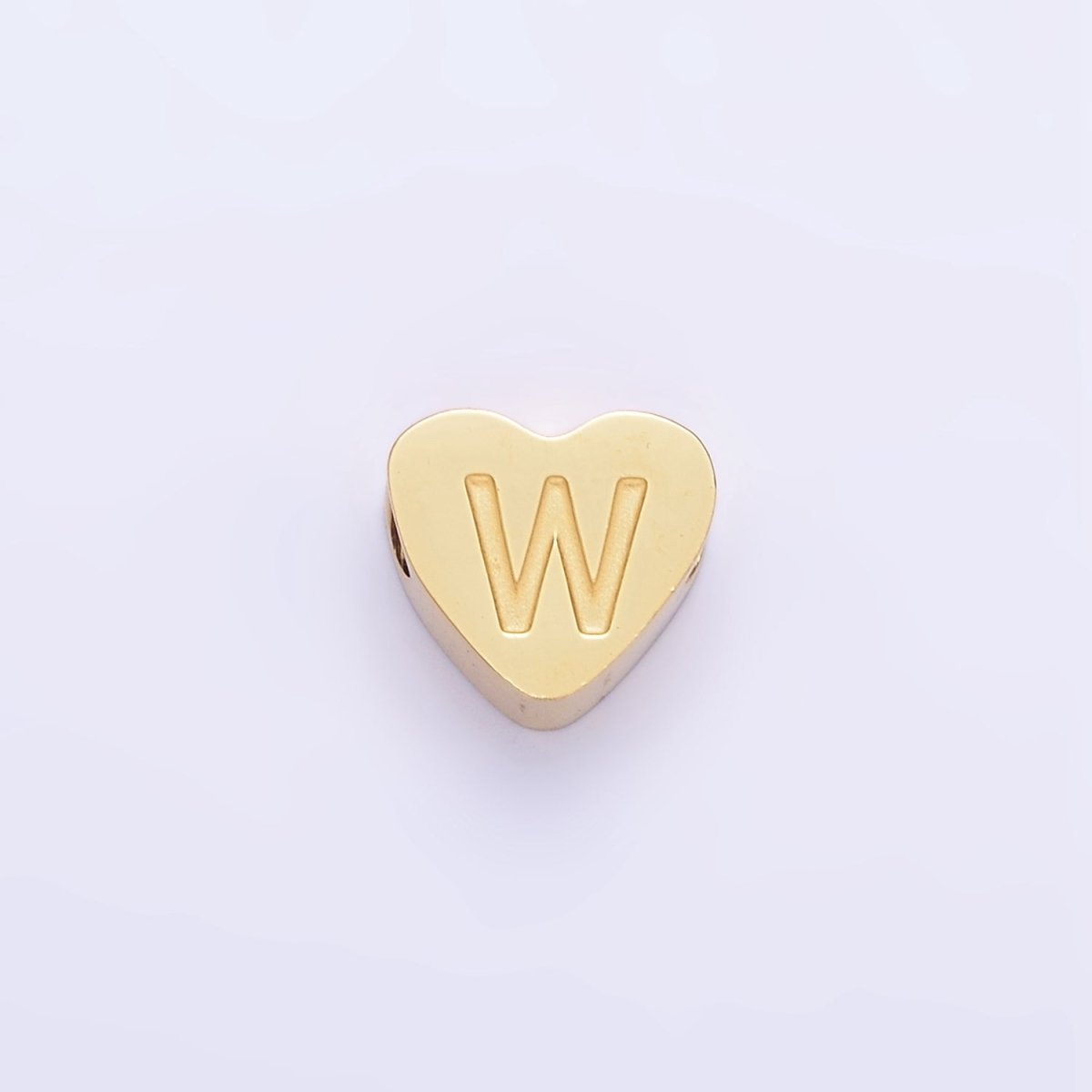 14K Gold Filled Alphabet Letter Engraved Heart Bead | A-A1552-A-A1564
