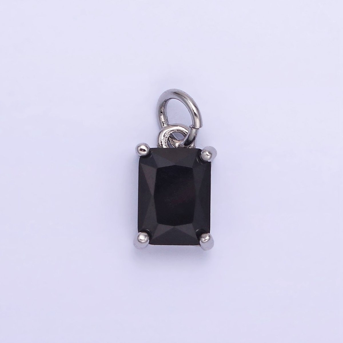 14K Gold Filled Baguette CZ Birthstone Add-On Charm in Gold &amp; Silver | W729 - W744