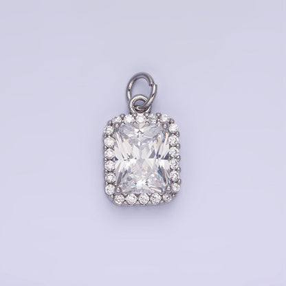 14K Gold Filled Baguette CZ Micro Paved Charm | AG756 - AG767